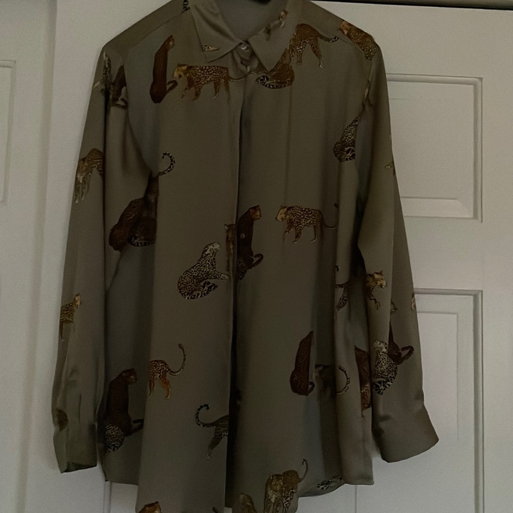 Beautiful animal print blouse by Zara. Sz. M